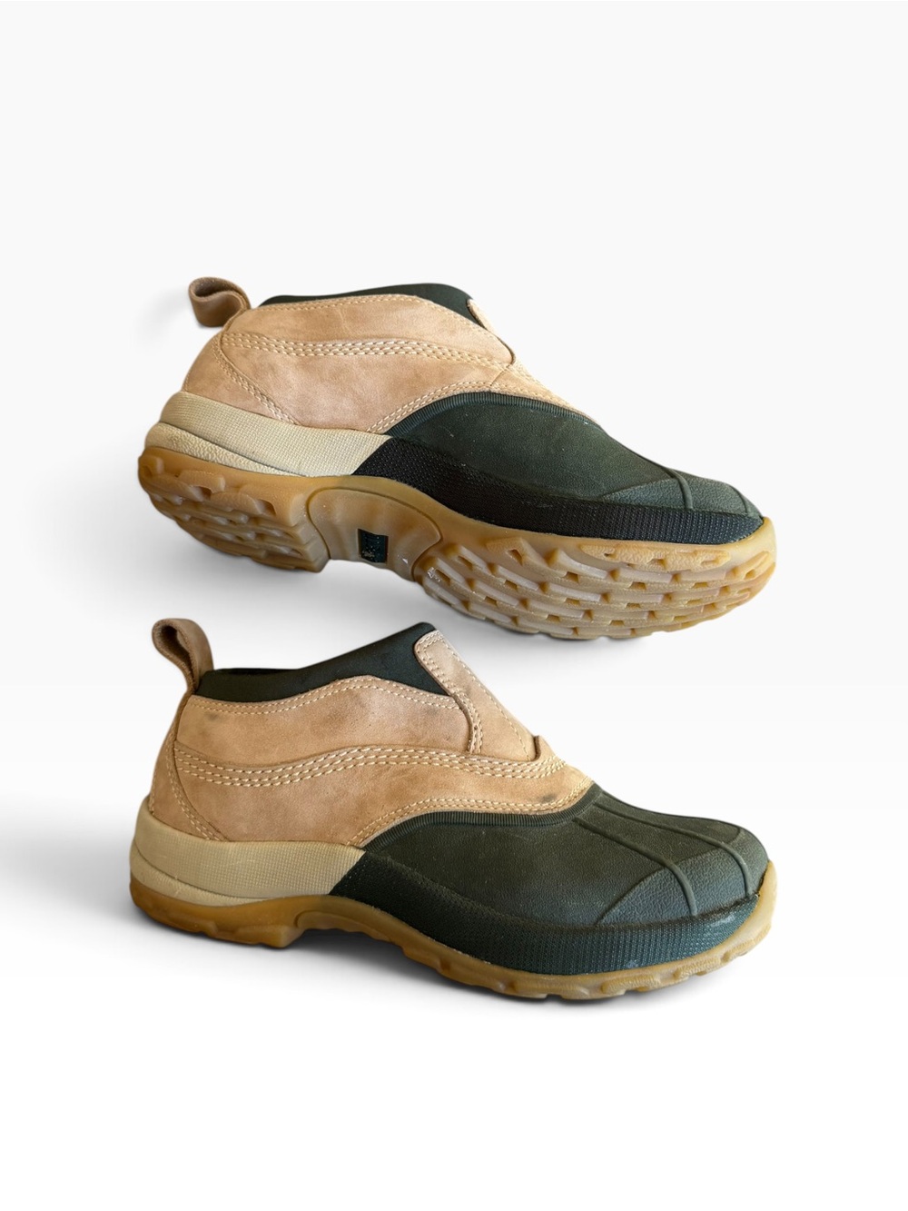 L.L. Bean Women’s Storm Chaser Green/Tan Waterproof Slip-on Ankle Duck Boots 7.5 - Picture 7 of 10